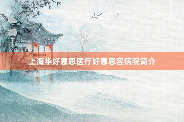 上海华好意思医疗好意思容病院简介